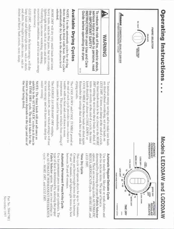 Amana Clothes Dryer LGD20AW-page_pdf